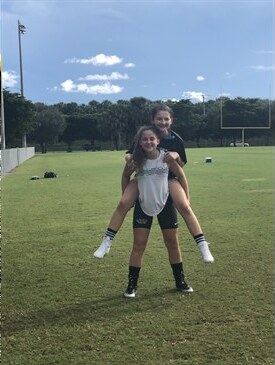 Storm teammates celebrating together